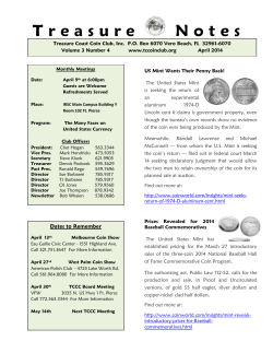 the April 2014 edition on Treasure Notes.