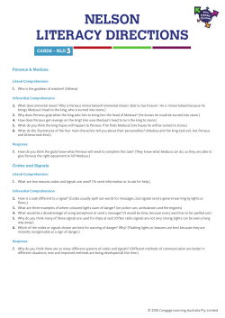 nelson literacy directions