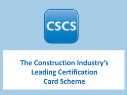 scheme update presentation - CSCS