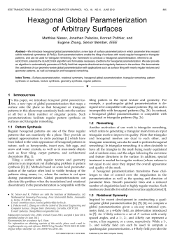Hexagonal Global Parameterization of Arbitrary Surfaces