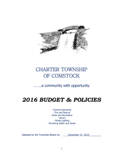 Budget and Policies 2016