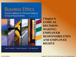Chapter 6 ETHICAL DECISION