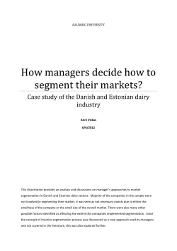 How managers decide how to segment their markets?