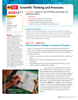 Scientific Thinking and Processes