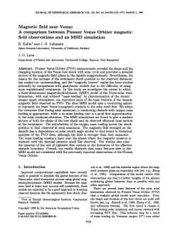 Magnetic field near Venus: A comparison between Pioneer Venus