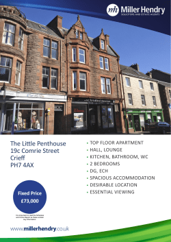 The Little Penthouse 19c Comrie Street Crieff PH7 4AX