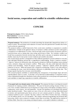 Social norms, cooperation and conflict in scientific collaborations
