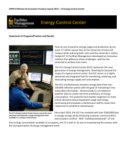 Energy Control Center - The University of Iowa Facilities Management
