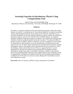 Assessing Expertise in Introductory Physics Using Categorization Task