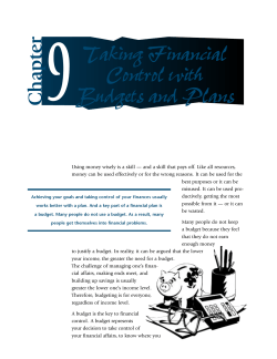 Taking Financial Control with Budgets and Plans