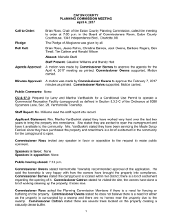 EATON COUNTY PLANNING COMMISSION MINUTES