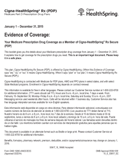 Cigna-HealthSpring 2014 Evidence of Coverage for HMO MAPD