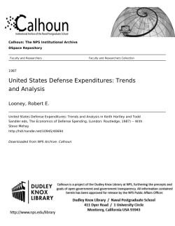 United States Defense Expenditures: Trends and