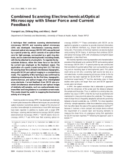 Combined Scanning Electrochemical/Optical Microscopy with Shear