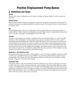 Positive Displacement Pump Basics