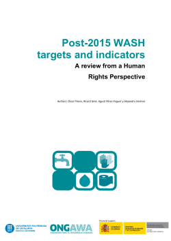 Post-2015 WASH targets and indicators