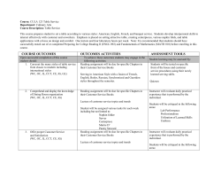 CULA123 - Table Service - Massasoit Community College