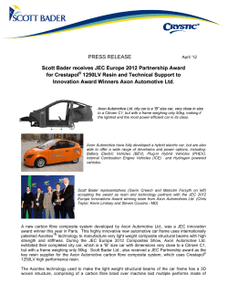 Scott Bader Receives JEC Europe 2012 Partnership Award for