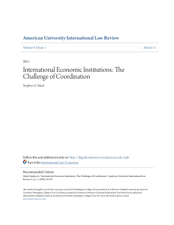 International Economic Institutions