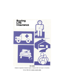 Buying Life Insurance - Alabama Cooperative Extension System