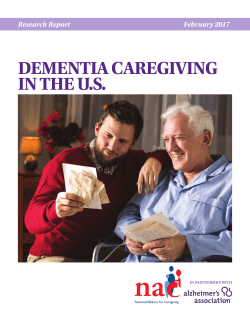 dementia caregiving in the us - National Alliance for Caregiving