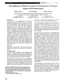 The Influence of Muscle Groups on Performance of