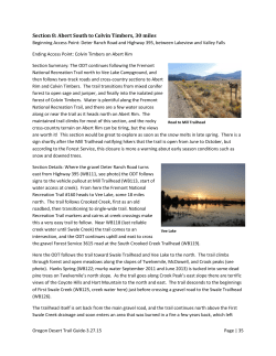 Section 8: Abert South to Colvin Timbers, 30 miles