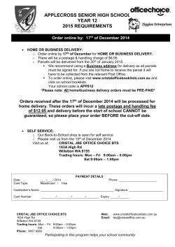 applecross senior high school year 12 2015 requirements