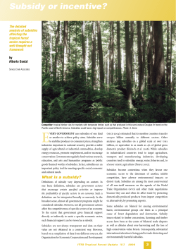 Subsidy or incentive?