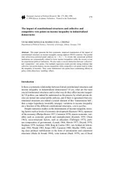 The impact of constitutional structures and collective and competitive