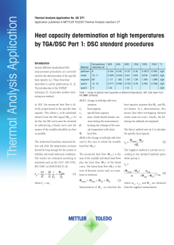 Heat capacity determination at high temperatures