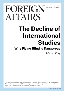 The Decline of International Studies