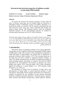 Structural and electronic properties of gallium arsenide crystal using
