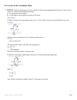 8-2 Vectors in the Coordinate Plane page 497 37