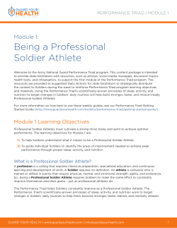 Being a Professional Soldier Athlete