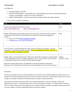 Preschool Math_Unit 5