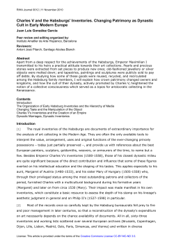 JJ Gonz&aacute;lez Garc&iacute;a, Charles V and the Habsburgs