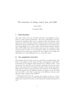 The semantics of many, much, few, and little