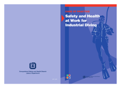 Code of Practice : Safety and Health at Work for Industrial Diving