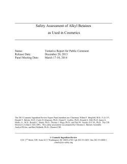 PDF - Cosmetic Ingredient Review