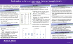 Book reading and prosody: comparing literal and sarcastic