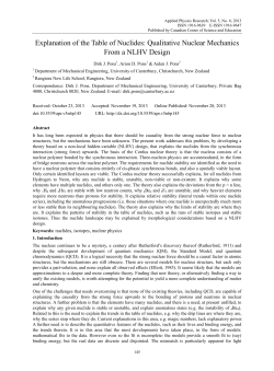 Explanation of the Table of Nuclides: Qualitative Nuclear Mechanics