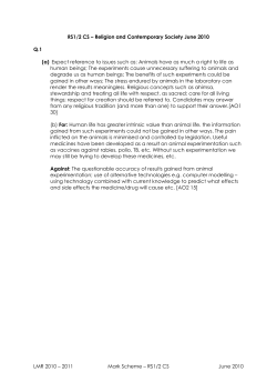 LMR 2010 – 2011 Mark Scheme – RS1/2 CS June 2010
