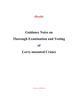 Guidance Notes on Thorough Examination and Testing of Lorry