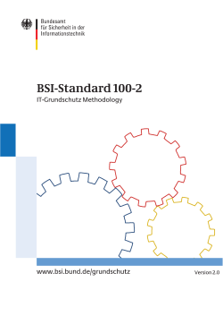 BSI-Standard 100-2 - IT-Grundschutz Methodology