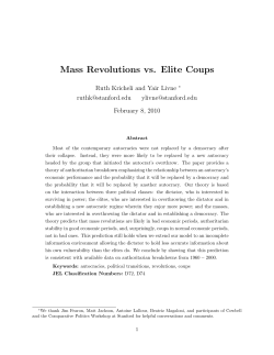 Mass Revolutions vs. Elite Coups
