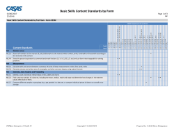 Basic Skills Content Standards by Form