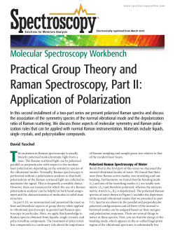 Practical Group Theory and Raman Spectroscopy, Part II