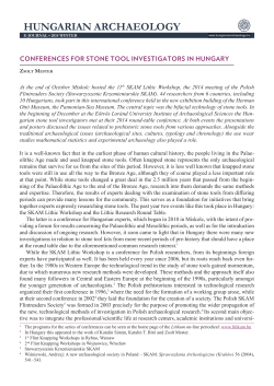 HUNGARIAN ARCHAEOLOGY