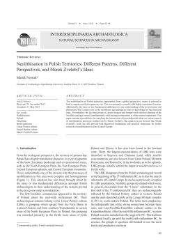 Neolithisation in Polish Territories: Different Patterns, Different